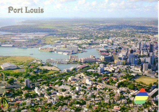 MAURITIUS: Aerial View Of Port Louis