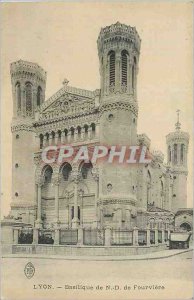 Postcard Old Lyon Basilica of Fourviere N D