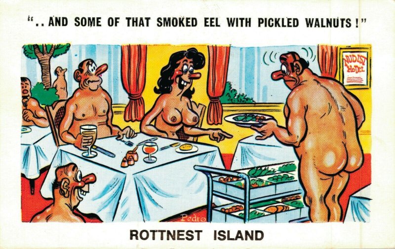 Funny Postcard And Some of that Smoked Eel With Pickled Walnuts! Pedro 04.77