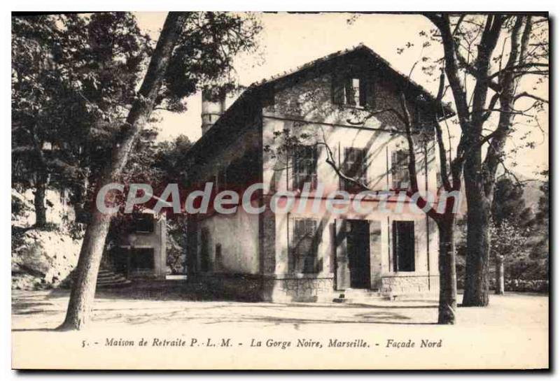 Postcard Old House Retreat From PLM Gorge Black Maseille North Facade