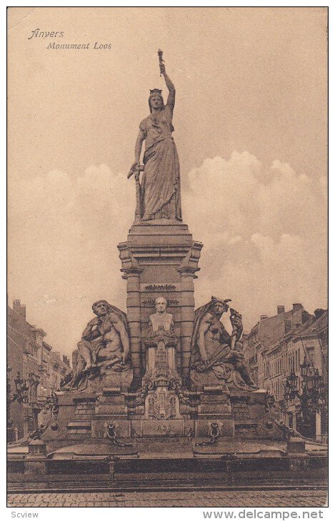 ANVERS, Belgium, 1900-1910's; Monument Loos