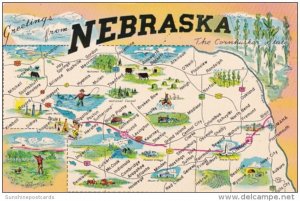 Greetings From Nebraska With Map