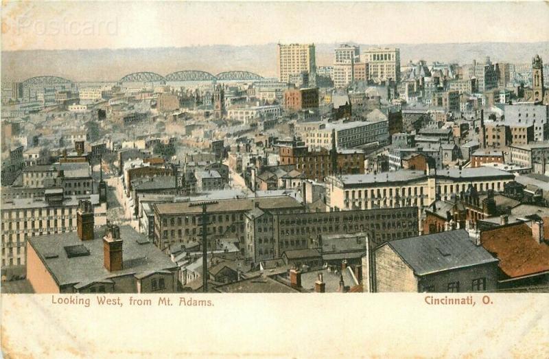OH, Cincinnati, Ohio, Looking West from Mount Adams, Cincinnati News No. 6889