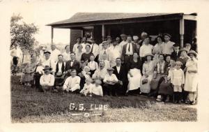 G. S. Club Members Posing by Clubhouse~c1920 John Hlatko (Clinton Indiana) RPPC