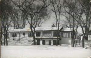 Home in Winter - Okoboji IA Cancel 1966 Real Photo Postcard