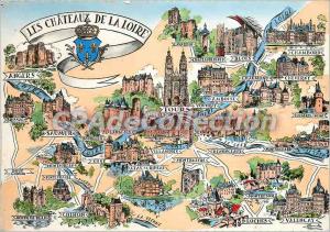 Postcard Modern Provinces Francaises the Loire castles