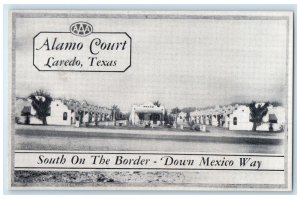 c1920's Alamo Court Restaurant Cottages Down Mexico Way Laredo Texas TX Postcard