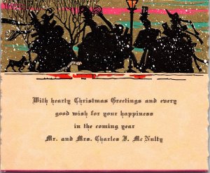 VINTAGE CHRISTMAS GREETING CARD Embossed CON-2