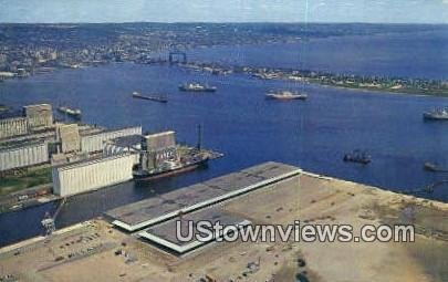 Foreign Ships in Duluth-Superior Harbor, Minnesota