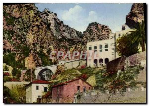 Old Postcard Menton St Louis Frontiere Franco Italian Bridge