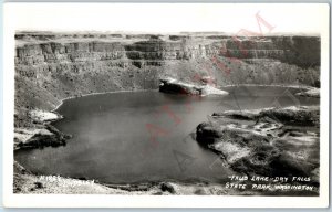 1940s Washington Channeled Scabland RPPC Dry Falls Lake Photo Ice Age Flood A194