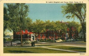 St. Luke's Hospital and Fargo Clinic, Fargo, ND Vintage Postcard