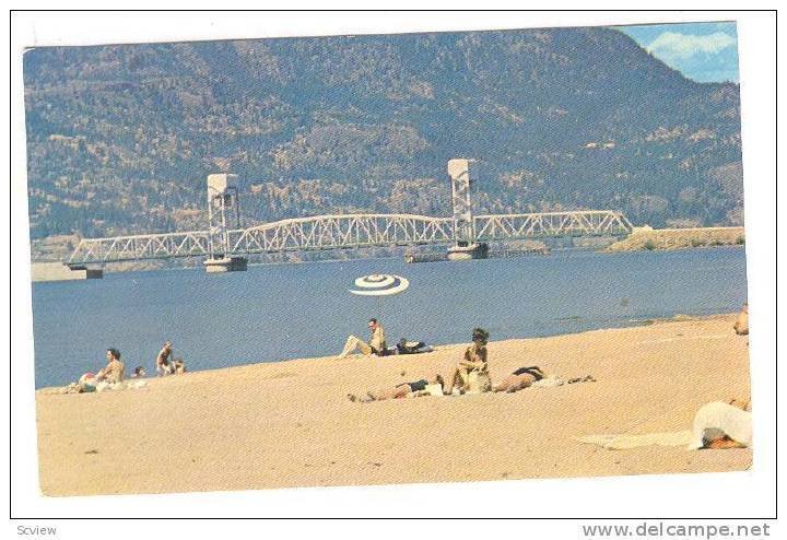 One Of The Superb Beaches On The Shores Of Sunny Okanagan Lake, Kelowna, Brit...