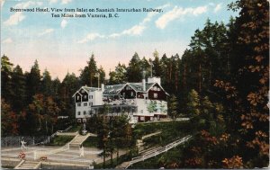 Brentwood Hotel Brentwood Bay BC near Victoria Unused Hibben Postcard E93 
