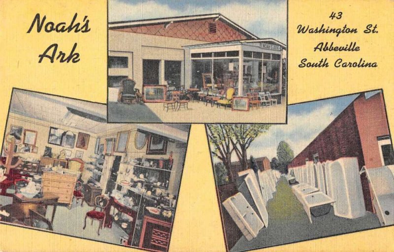 Abbeville South Carolina Noah's Ark Antique Store Vintage Postcard