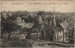 CPA Fougeres vue sur St Sulpice et sur le Chateau (1237691)