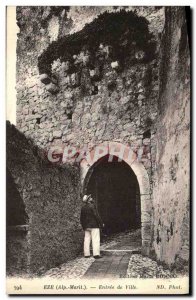 Old Postcard Eze City Entree