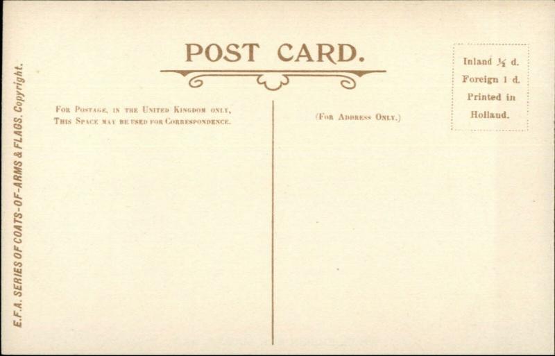 FLAG White Ensign For Man O War Ship  EFA E.F.A. c1910 Postcard EXC COND