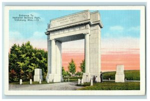 C.1910 Entrance Arch National Military Park Vicksburg MS Vintage Postcard F96