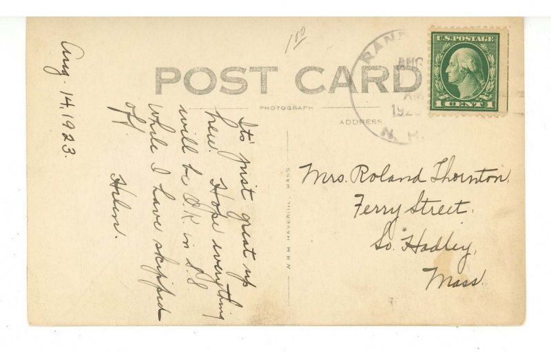 NH - Franconia Notch. Echo Lake ca 1923   RPPC