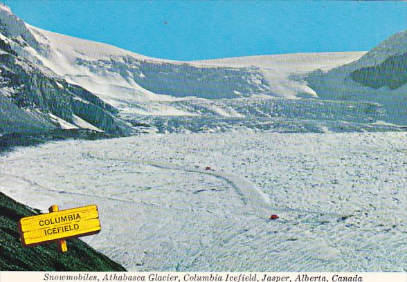 Canada Snowmobiles Athabasca Glacier Columbia Icefield Jasper Alberta