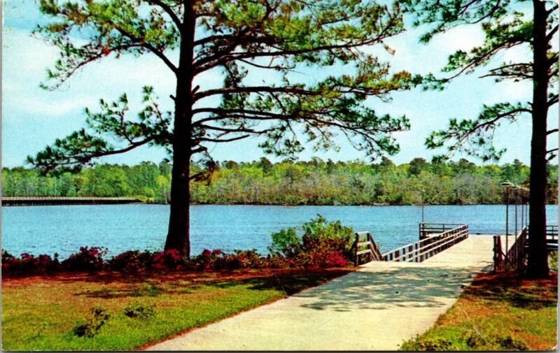 Marston Pavilion Boat Dock Marine Coprs Base Vamp Lejeune NC Postcard PM Stumpy