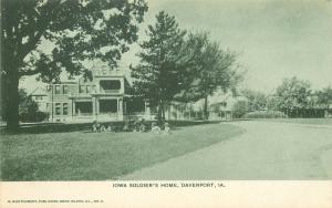 Vintage Postcard Iowa Soldier's Home Davenport IA Scott County