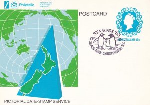 Stampex 85 New Zealand Christchurch Penguins Frank Postcard FDC