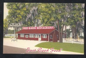 SALT LAKE CITY UTAH RED BARN RESTAURANT VINTAGE LINEN ADVERTISING POSTCARD