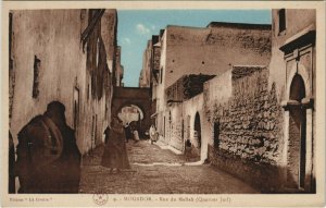 PC CPA JUDAICA, MOROCCO, MOGADOR, QUARTIER JUIF, Vintage Postcard (b25352)