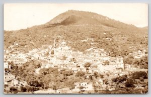 Mexico View Of Santa Prisca De Taxco Real Photo Postcard C35