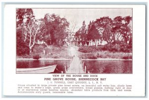 c1910s View Of The House And Dock Pine Grove House Long Island New York Postcard