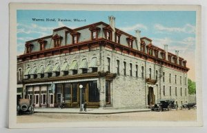 Baraboo Wisconsin Warren Hotel Postcard T6