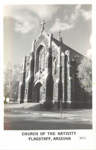 1940s Frashers RPPC Postcard X613; Church of the Nativity, Flagstaff AZ Unposted