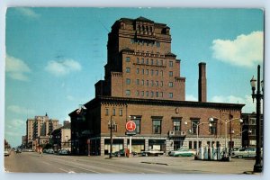 Gary Indiana IN Postcard Knights Columbus Building Street Scene Classic Car 1962