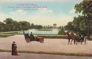 Illinois Chicago General View Of Fountain and Band Stand In Garfield Park