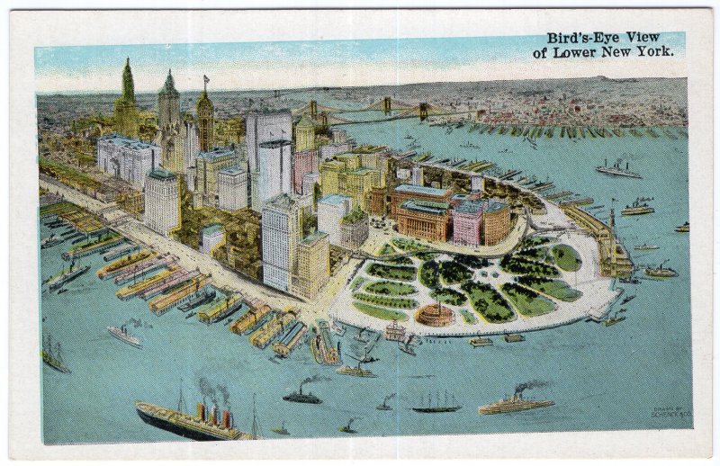 Bird's Eye View of Lower New York