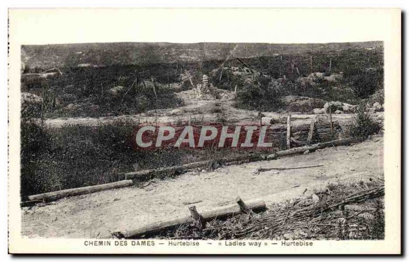 Old Postcard Chemin Des Dames Hurtebise Army