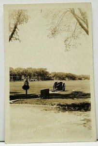 IA Fort Des Moines Iowa Cannon RPPC Real Photo Postcard J3