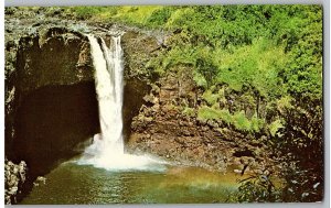 Rainbow Falls Cave Behind Home of Moon Goddess Hina in Hilo Hawaii Postcard