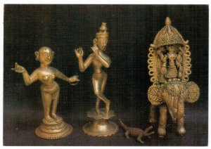 Bangladesh 1990 Unused Postcard Sonargaon Museum Art Gods Sculpture Figu Animals