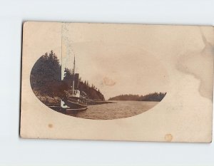 Postcard Boat Trees Lake Scenery