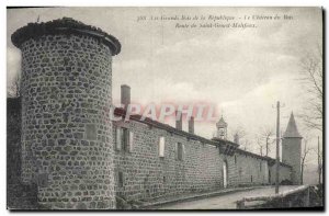 Old Postcard Chateau du Bois Saint Genest Malifaux Route Large timber of the ...