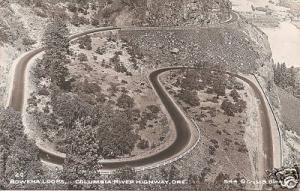 ROWENA LOOPS, COLUMBIA RIVER HIGHWAY, OREGON  RPPC