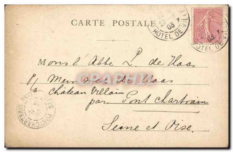 Old Postcard Paris La Tour Saint Jacques