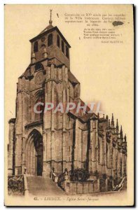 Old Postcard Lisieux Eglise Saint Jacques