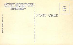 Cardinal - Dogwood - North Carolina State Toast Card - Linen