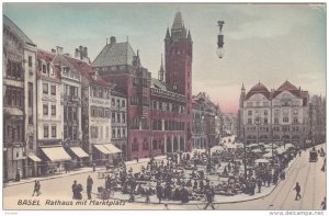 BASEL , Switzerland , 00-10s ; Rathaus mit Marktplatz