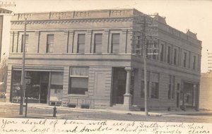 First National Bank Building Real Photo Paullina, Iowa  