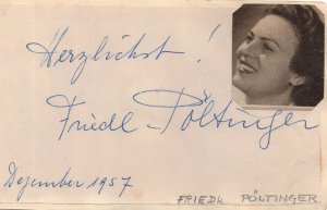 Friedl Poltinger Franz Bauer-Theussl Austrian Opera Conductor Signed Autograph